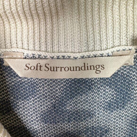 Soft Surroundings Leone Sweater 1X Rainbow Leopard Print Turtleneck Longline - Picture 12 of 14